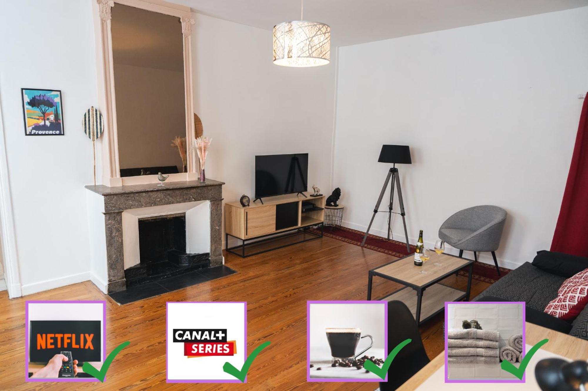 L'escapade-spacieux -climatisation-centre Appartement *